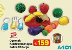 BİRLİK OYUNCAK KESİLEBİLEN MEYVE SEBZE 12 PARÇA